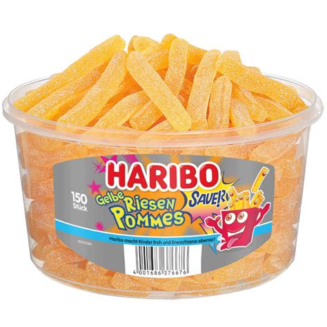 Haribo Riesen Pommes żółte frytki kwaśne 150sztuk