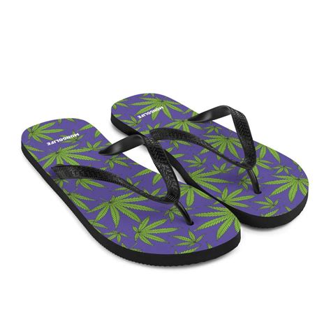 Cannabis Leaf Flip Flops Buy Now — Mongolife