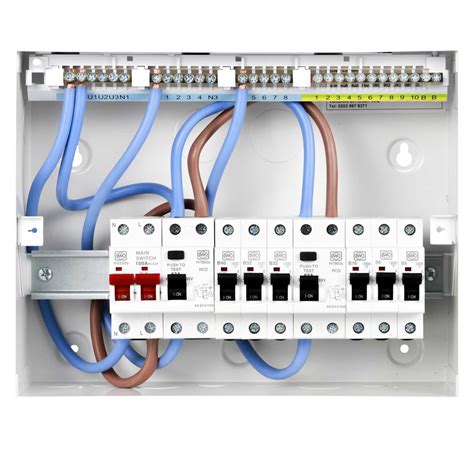 MK Sentry 6 Way Flexible Dual 63A RCD Metal Clad Consumer Unit With 6 X