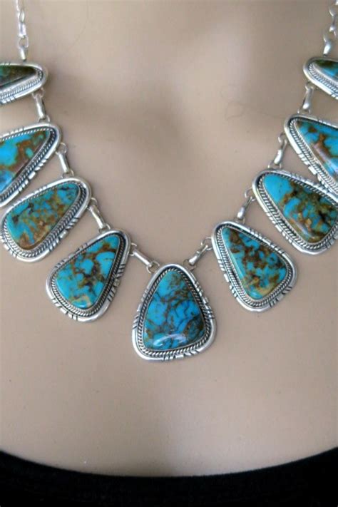 Native American Indian Jewelry - Navajo Turquoise Necklace