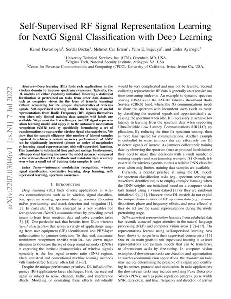 Self Supervised Rf Signal Representation Learning For Nextg Signal