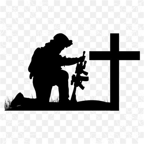 Soldier Kneeling Cross