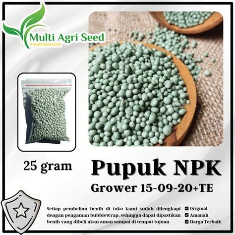 Jual Pupuk NPK Mutiara Grower 15 09 20 TE Nutrisi Pertumbuhan Bunga