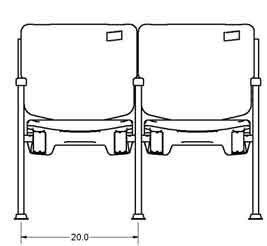 Liberty Stadium Seat Dimensions - Preferred-Seating.com