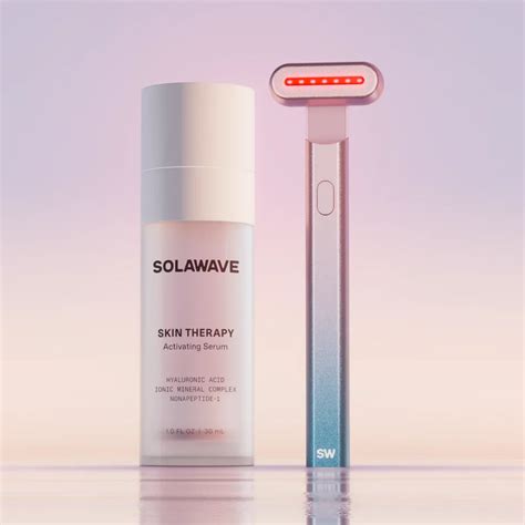 Solawave 4 In 1 Red Light Therapy Skincare Wand And Activating Serum Kit