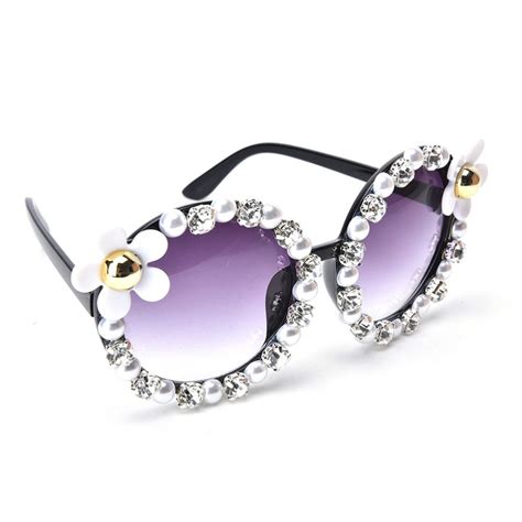 Htb1sugicslj8kjjy0fnq6afdpxa5 New Flower Round Rhinestone Sunglasses Summer Flower Style Women