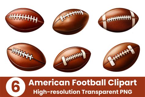 American Football Clipart Png Bundle Graphic By An Graphics