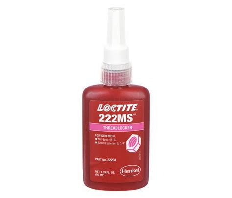 Loctite 222ms Series Low Strength Threadlocker Purple Liquid 50ml