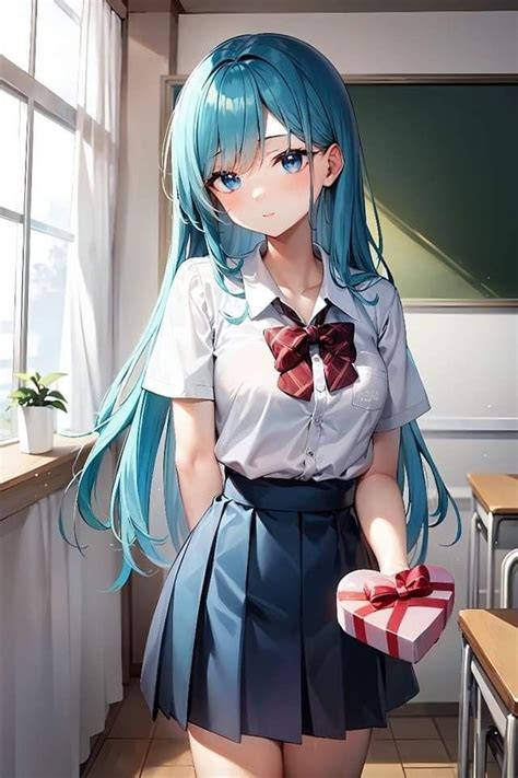 Ghim của Mizuki Kanade trên Blue haired characters Dễ thương Anime