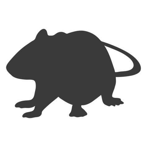 Cute Mouse Waving Standing Silhouette Transparent PNG & SVG Vector