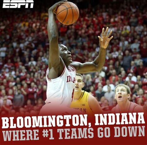 Bloomington, Indiana where #1 teams go down Hoosiers Basketball, Iu ...