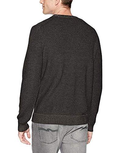 Goodthreads Soft Cotton Rib Stitch Crewneck Sweater In Black For Men Lyst