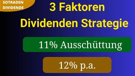 Erfolgreiche 10 11 12 Dividenden Strategie YouTube