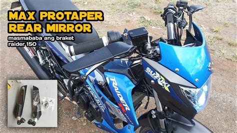 Max Protaper Rear Mirror Raider Install And Custom Braket Youtube