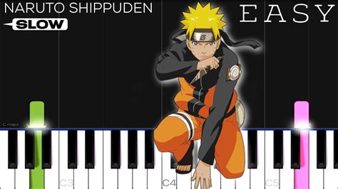 Blue Bird Naruto Shippuden Opening 3 SLOW EASY Piano Tutorial