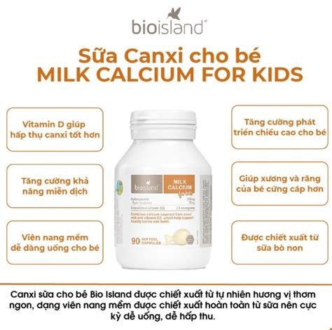 Bioisland Canxi Milk Canxi Dạng Sữa Cho Trẻ