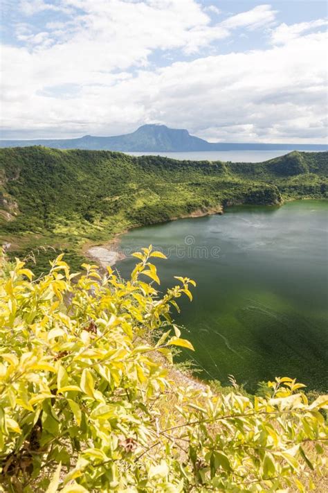 Taal Crater Lake Seen From The Slopes Of The Highly Active Taal Volcano ...