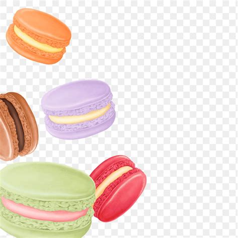 Colorful Macaroons Png Border Transparent Premium Png Illustration