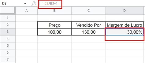 Como Calcular Margem De Lucro Excel Printable Templates Free