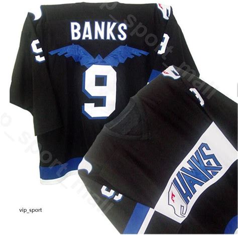 Movie 9 Adam Banks Mighty Ducks Jersey Men Hawks Ice Hockey Sport Pure ...