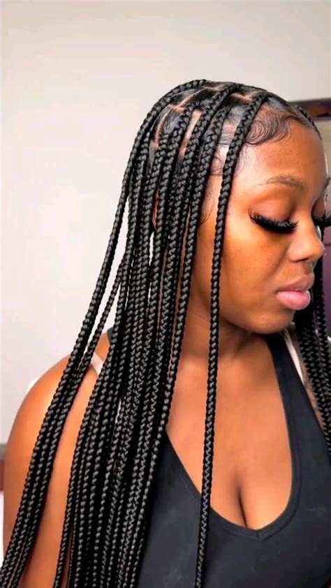 Smedium Knotless Braids Pretty Braided Hairstyles Box Braids Hairstyles For Black Women Hair