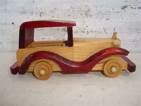 Vintage Wooden Car Vintage Wooden Toy Old Automobile Antique - Etsy