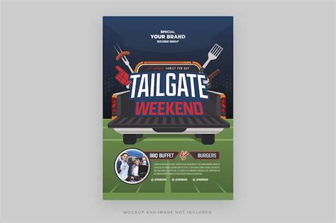 Premium Psd Tailgate Football Party Flyer In Psd V2