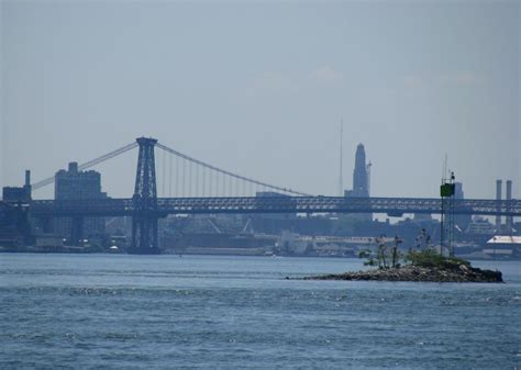 U Thant Island, the smallest island in Manhattan, is dominated by a Buddhist peace arch