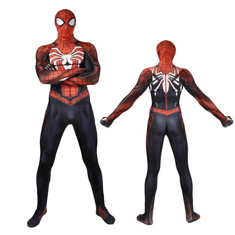 Ps4 Spider Man Suit Cosplay Costume Spandex Zentai Adult & Kids ...