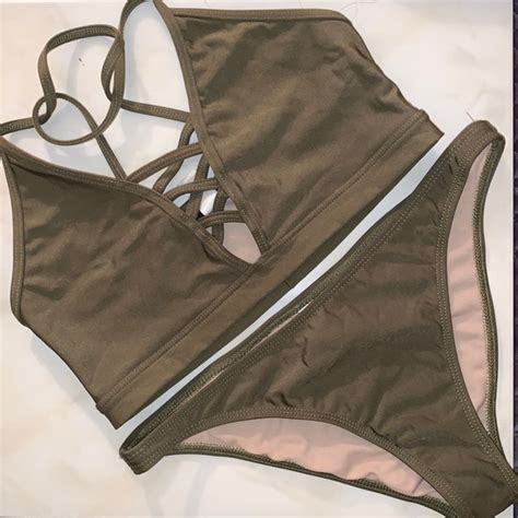 Foreplay Swim Olive Green Bikini Set Poshmark