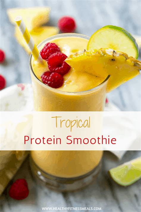 Easy Tropical Protein Smoothie Recipe | Healthy Fitness Meals