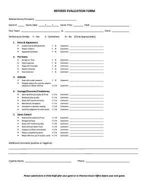 Basketball Referee Evaluation Form Fill Online Printable Fillable