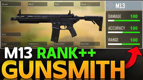 BEST M13 GUNSMITH IN CALL OF DUTY MOBILE INSANE M13 RANK BUILD COD