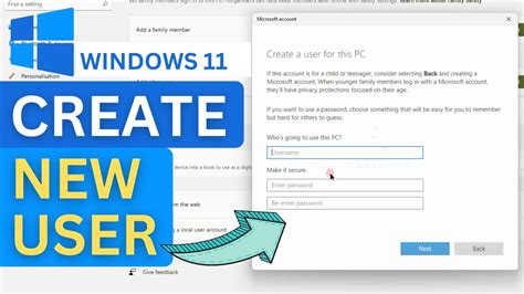 How To Add New User In Windows 11 User Profiles On Windows Youtube