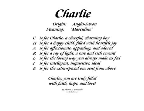 Meaning of Charlie - LindseyBoo