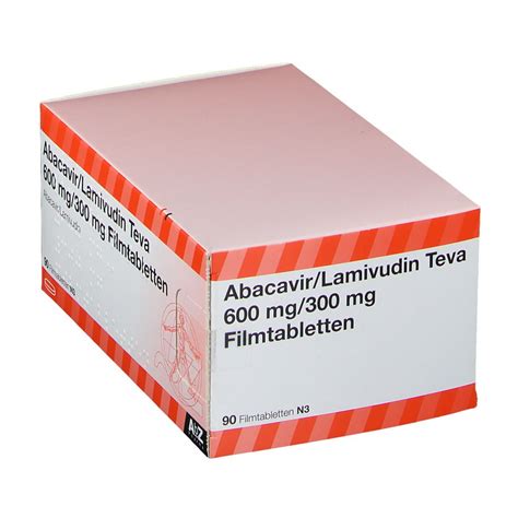 Abacavir Lamivudin Teva 600 Mg 300 Mg 90 St Shop Apotheke