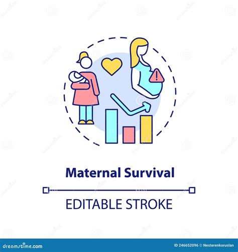 Maternal Survival Concept Icon Vector Illustration