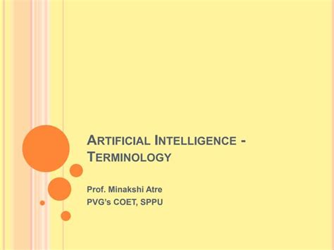 Artificial Intelligence Basic Terminologies Ppt