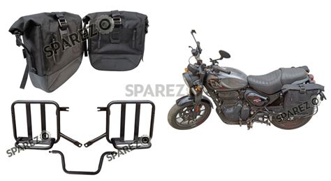 Royal Enfield Hunter 350 Pannier Luggage Bags Black And Mounting 2022 23