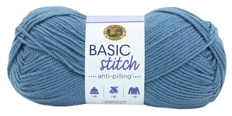 Lion Brand Basic Stitch Anti Pilling Yarn Stonewash Walmart