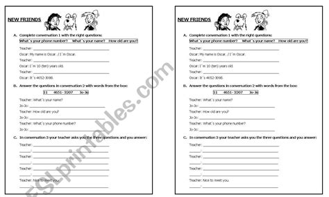 Personal Information Questions Esl Worksheet By Veritas