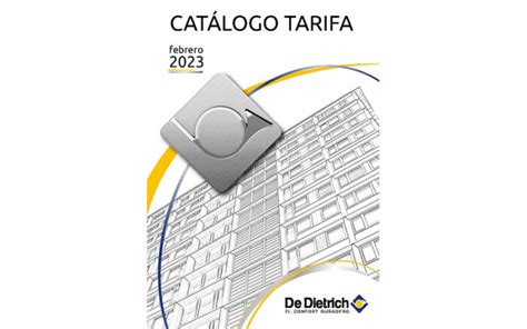 El Catálogo Tarifa De De Dietrich 2023 Incluye Las Nuevas Bombas De