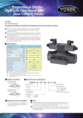 Yuken General Catalogue Yuken Europe Ltd Pdf Catalogs Technical