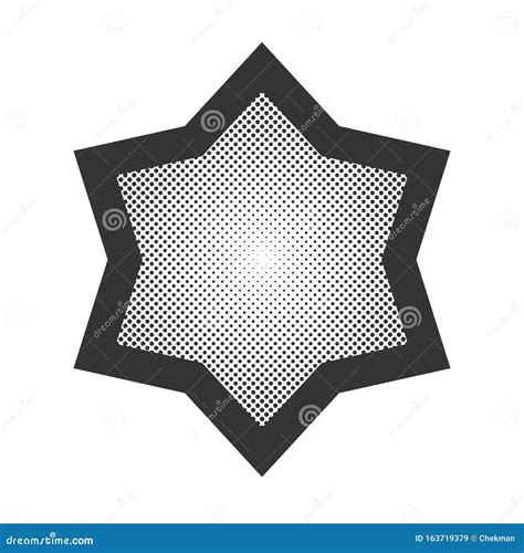 Vector Dotted Star Of David In Pop Art Design Stock Illustration