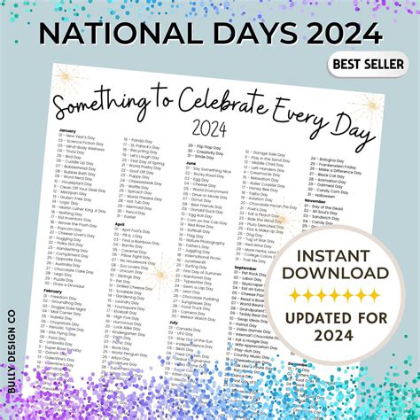 National Days 2024 Printable