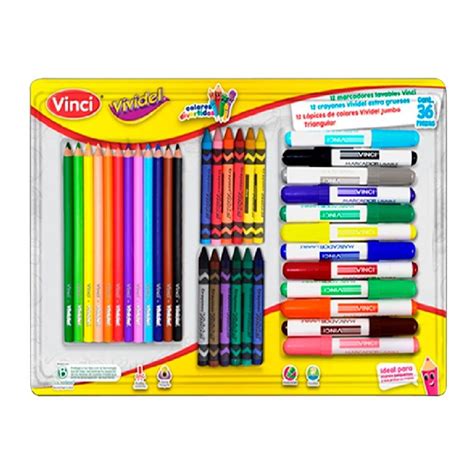 Set de Colores Vinci 12 Lápices de Colores Jumbo Triangular 12