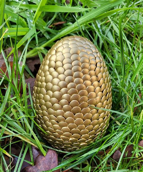 Golden Dragon Egg Figurine Mermaid Dinosaur 6 Inch Decoration Etsy