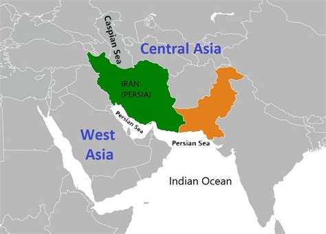 Iran Between Caspian Sea And Persian Sea