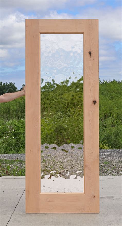 Exterior Knotty Alder Door With Square Raised Panels