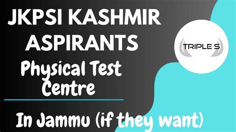 JKPSI Kashmir Aspirants Can Opt Jammu As Centre For PET PST 3 Days